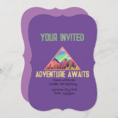 Erlebnis erwartet Berge Einladungen zum Geburtstag (Vorne/Hinten)