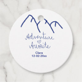 Erlebnis erwartet blaues Gebirgsherz Name Geschenkanhänger