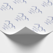 Erlebnis erwartet blaues Gebirgsherz Name Geschenkpapier (Ecke)