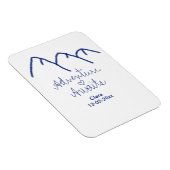 Erlebnis erwartet blaues Gebirgsherz Name Magnet (Rechte Seite)