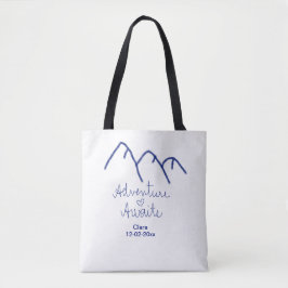 Erlebnis erwartet blaues Gebirgsherz Name Tasche