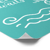 Erlebnis erwartet Blue Nautical Kinderzimmer Art P Poster (Ecke)