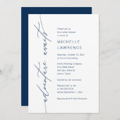 Erlebnis erwartet, Brautparty Dinner Party Einladung (Vorne/Hinten)