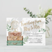 Erlebnis erwartet Brautparty, Reisethema Einladung (Stehend Vorderseite)