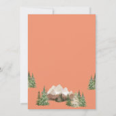 Erlebnis erwartet Burnt Orange Mountain Baby Showe Einladung (Rückseite)