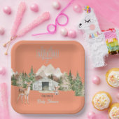 Erlebnis erwartet Burnt Orange Mountain Baby Showe Pappteller (Party)