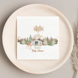 Erlebnis erwartet Burnt Orange Mountain Baby Showe Serviette