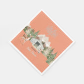 Erlebnis erwartet Burnt Orange Mountain Baby Showe Serviette (Ecke)