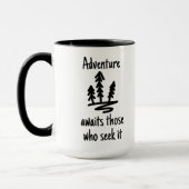 Erlebnis erwartet Camping Forest Zwei-Tone-Tasse Tasse (Links)