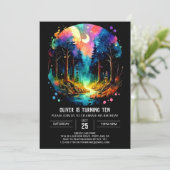 Erlebnis erwartet Chic in the Woods Geburtstag Einladung (Stehend Vorderseite)