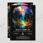 Erlebnis erwartet Chic in the Woods Geburtstag Einladung (Vorne/Hinten)