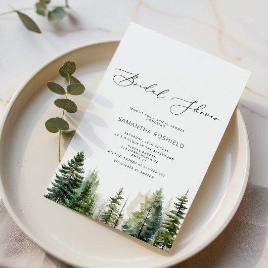 Erlebnis erwartet das immergrüne Waldland-Brautpar Einladung