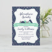 Erlebnis erwartet die Einladung zur Babydusche (Stehend Vorderseite)