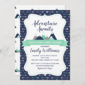 Erlebnis erwartet die Einladung zur Babydusche (Vorne/Hinten)