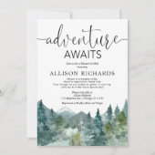 Erlebnis erwartet Dusche per Post rustikale Babydu Einladung (Vorderseite)