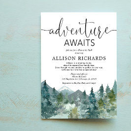 Erlebnis erwartet Dusche per Post rustikale Babydu Einladung