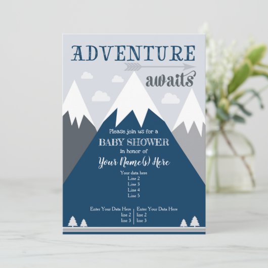 Erlebnis erwartet Einladung zur Mountain Baby Dusc (Stehend Vorderseite)