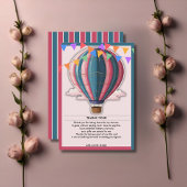 Erlebnis erwartet festliche Blue Pink Baby Dusche Dankeskarte