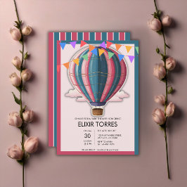 Erlebnis erwartet festliche Blue Pink Baby Dusche Einladung