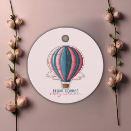 Erlebnis erwartet festliche Blue Pink Baby Dusche Geschenkanhänger