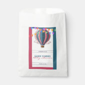 Erlebnis erwartet festliche Blue Pink Baby Dusche Geschenktütchen (Vorderseite)