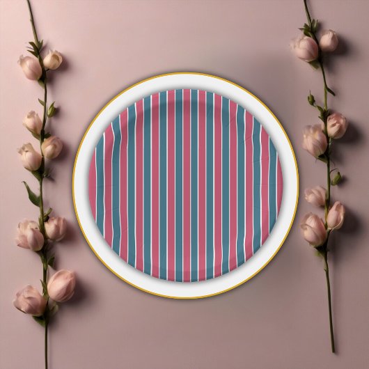 Erlebnis erwartet festliche Blue Pink Baby Dusche Pappteller