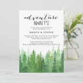 Erlebnis erwartet Forest Couples Einladung (Stehend Vorderseite)