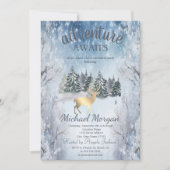 Erlebnis erwartet Forest Gold Deer Blue Pension Einladung (Vorderseite)