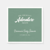 Erlebnis erwartet Forest Green Baby Dusche Serviette (Vorderseite)