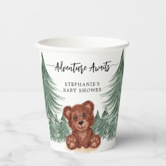 Erlebnis erwartet Forest Woodland Babydusche Pappbecher
