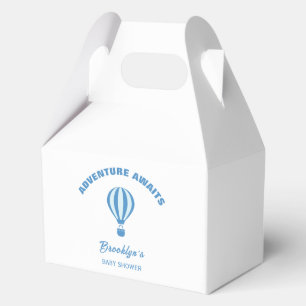 Erlebnis erwartet Fun Trendy Baby Dusche Blau Weiß Geschenkschachtel