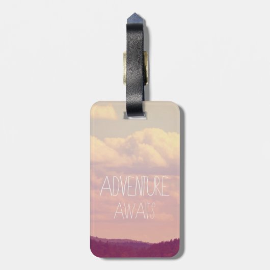 Erlebnis erwartet Gepäcktag Gepäckanhänger (Rückseite vertikal)