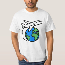 Erlebnis erwartet Globe Airplane Travel T - Shirt