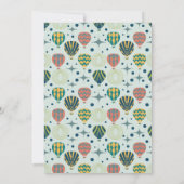 Erlebnis erwartet Hot Air Ballon Sage Baby Dusche Einladung (Rückseite)