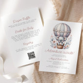 Erlebnis erwartet Koala Bären QR Code Baby Shower Einladung