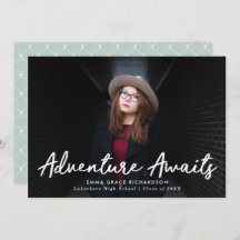 Erlebnis erwartet Mint Green Foto Abschluss