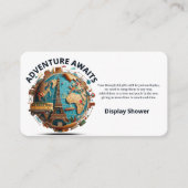 Erlebnis erwartet moderne Globe Baby-Dusche Begleitkarte (Vorderseite)