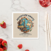 Erlebnis erwartet moderne Globe Baby-Dusche Serviette (Beispiel)