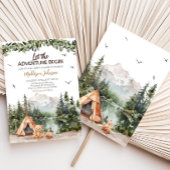 Erlebnis erwartet Mountain Baby Dusche Einladung