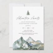 Erlebnis erwartet Mountain Boy Baby Shower Einladung (Vorderseite)