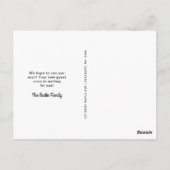 Erlebnis erwartet neue Ankündigung zur Adressenver Postkarte (Rückseite)