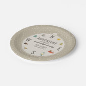 Erlebnis erwartet neutrale Woodland-Babydusche Pappteller (Schrägansicht)