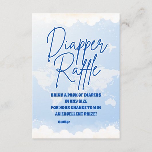 Erlebnis erwartet neutrales Diapper-Raffle für die Begleitkarte (Vorderseite)