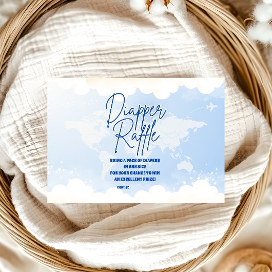 Erlebnis erwartet neutrales Diapper-Raffle für die Begleitkarte
