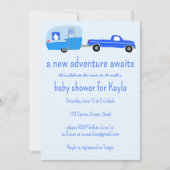 Erlebnis erwartet Niedliche Truck & Trailer BABY S Einladung (Vorderseite)