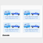 Erlebnis erwartet Niedliche Truck & Trailer BABY S Rechteckiger Aufkleber (Blatt)
