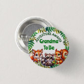 Erlebnis erwartet Oma zur Kinderdusche Button (Vorne & Hinten)