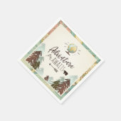 Erlebnis erwartet Paper Napkin Vintag Globe Reise Serviette (Ecke)
