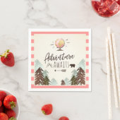 Erlebnis erwartet Paper Napkin Vintag Pink Travel Serviette (Beispiel)