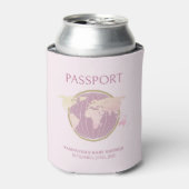 Erlebnis erwartet Passport-Themed Baby-Dusche Dosenkühler (Kanne Vorderseite)
